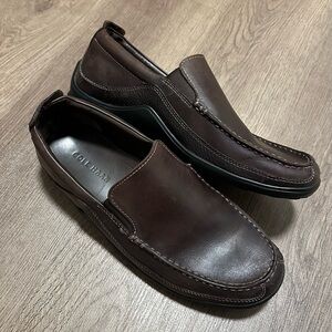 Cole Haan Dark Brown Leather Slip-On Loafers 9W